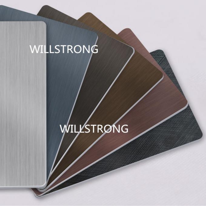 3003 van het Polymeer Zelfklevende Zilveren reeks Kleur 5mm van Dupont Comités van de Aluminium de Buiten Commerciële Bouwmuur