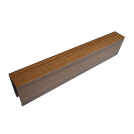 Wood  Metal Rectangle Aluminum Veneer Panel ,  Decorative Materials Aluminum Solid Panel