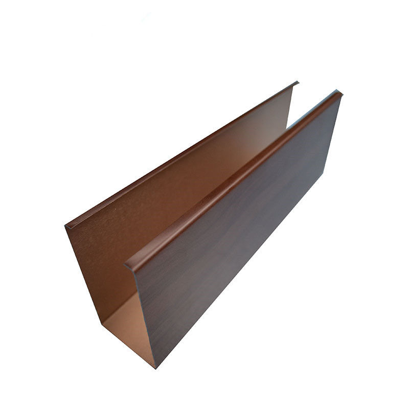 Grid Type Wood Finish Aluminum Veneer Panel Tube For Suspended Ceiling